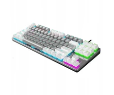 Klaviatūra žaidimams Rampage Snug KRGD Raudona Switch su laidu mechaninė su pašvietimu szaro-balta