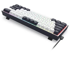 Klaviatūra žaidimams Redragon ALCOR QMK K717WB-RGB-PRO Redragon RPC belaidė mechaninė su pašvietimu balta ir-juoda