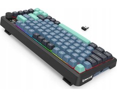 Klaviatūra žaidimams Redragon Behemoth K724GBG-RGB-PRO Mint Mambo belaidė mechaninė su pašvietimu pilka