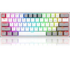 Klaviatūra žaidimams Redragon Fizz Pro K616 Redragon Mechaninė Raudona Switches belaidė mechaninė su pašvietimu balta ir-pilka