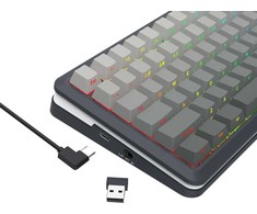 Klaviatūra žaidimams Redragon Flekact K708GG-RGB-PRO Leopard L belaidė mechaninė su pašvietimu pilka