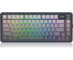 Klaviatūra žaidimams Redragon Flekact K708GG-RGB-PRO Leopard L belaidė mechaninė su pašvietimu pilka