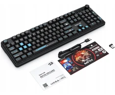 Klaviatūra žaidimams Redragon Volcano K526BB-WL belaidė membraninė su pašvietimu juoda