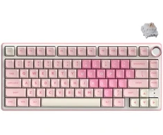 Klaviatūra Royal Kludge R75 Rožinė Melody Klaviatūra žaidimams rusvai gelsvas Switch
