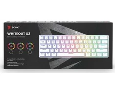 Klaviatūra žaidimams Savio Whiteout X2 Outemu Raudona su laidu mechaninė su pašvietimu balta