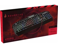 Klaviatūra Surefire KingPin RGB žaidimų daugialypės terpės klaviatūra QWERTY italų kalba