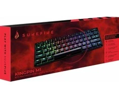 Klaviatūra Surefire SureFire KingPin M1 laidinė žaidimų klaviatūra 60% RGB QWERTY anglų kalba
