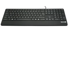 Wortmann Usorteret TERRA klaviatūra 4000, laidinė, [DE], USB, juoda, CopilotQWERTZ, 105 klavišai, laidinė, 1,80 m