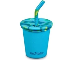 Klean Kanteen Kid Kanteen Kid Steel Cup (Kid Straw Lid), 296ml/10oz, Havajų vandenynas