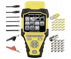 KLEIN TOOLS - VDV Scout® Pro Max testeris su imtuvų rinkiniu - 20x RJ45, 20x F jungčių