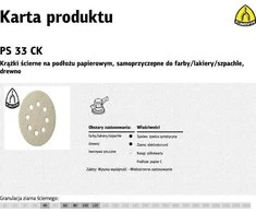 KLINGSPOR LIPAUSIS ABRAZYVINIS DISKAS 125mm PS33CK 100 GLS5 8 AKIŲ / 100vnt.