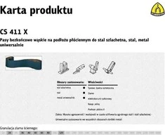 Klingspor Begaliniai diržai elektriniams įrankiams CS411X 75mm x 533mm storio. 60/10 vnt. (KBCS411X60)