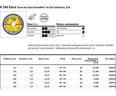 KLINGSPOR TARCZA DO CIĘCIA METALU 230mm x 1,9mm x 22,2mm A346