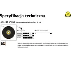 KLINGSPOR METALO PJOVIMO DISKAS 350 mm x 4,0 mm x 25,4 mm A924SX Specialus GELEŽINKELIO BĖGELIAMS