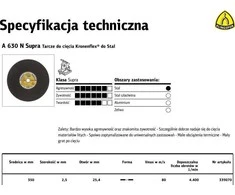 KLINGSPOR METALO PJOVIMO DISKAI 350 mm x 2,5 mm x 25,4 mm A630N Supra