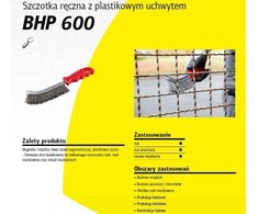 Klingspor K.SZCZOTKA RĘCZNA UCHWYT PLASTIKOWY BHP600 DRUT NIERDZEWNY