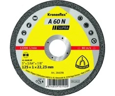 KLINGSPOR ALIUMINIO PJOVIMO DISKAS 125 mm x 1,0 mm x 22,2 mm A60N Supra