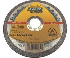 KLINGSPOR METALO PJOVIMO DISKAI 125 mm x 1,0 mm x 22,2 mm A60 TZ Special