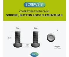 Klips titano CIVIVI Titanium Juodas + 2 pary śrubek 50x5,72 mm