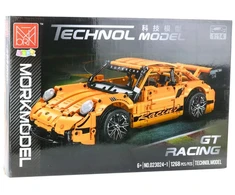 Lean Toys Konstruktorius sportinis automobilis GT Racing 1:14, 1268 detalių, oranžinis