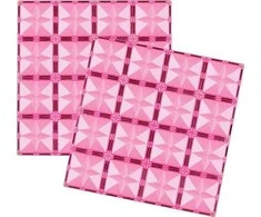 Magnetinės kaladėlės 2 rožinės spalvos plokštelės 30x30 cm