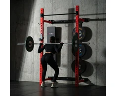 Sieninis stumdomas treniruoklis su suoliuku KLT34 Raudonas HMS FITNESS