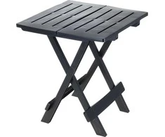 ProGarden Lauko stalas sulankstomas juodas 44x44 cm, 50 cm aukščio