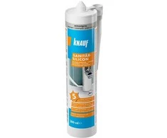 Sanitarinis silikoninis hermetikas KNAUF ZEMENTGRAU, pilka sp., 300 ml