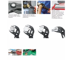 Knipex Cobra vamzdžių replės 300mm PVC (87 01 300)