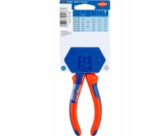 Knipex Knipex 74 02 160, Diagonal pliers, 2 mm, Steel, Plastic, Mėlyna, Raudona, 57 mm