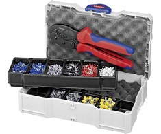 KNIPEX užspaudimų asortimentas galinėms rankovėms su užspaudimo replėmis