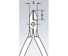 Knipex Preciziniai pjovimo įrankiai 0.6- 1.6mm, long.115mm CU (77 12 115)