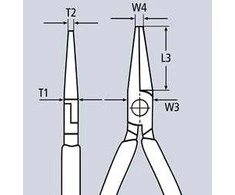 Knipex Semicirantai 160mm izoliuoti replės (25 06 160)