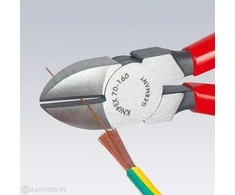 Mėlyna KNIPEX side cutters 70 05 140, cutting pliers (red/mėlynas, length 140mm)