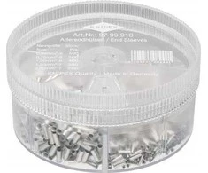 PIECES KNIPEX asortimento dėžutė 97 99 910 su neizoliuotomis antgaliais, kabelio įvorė (skaidri, 1900 vnt.)