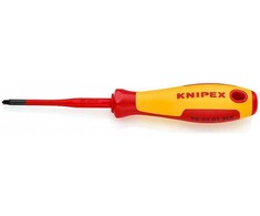 KNIPEX 982501SLS – izoliuotas Pozidriv (kryžminis) PZ/S1 atsuktuvas, 187mm, 1000 V