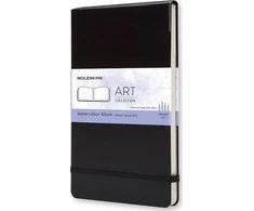Užrašų knygutė Moleskine 13x21cm, balti lapai, minkštu viršeliu, juodos spalvos
