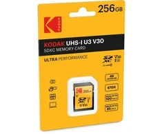 Atminties kortelė Kodak SD 256GB UHS-I U3 V30 Ultra