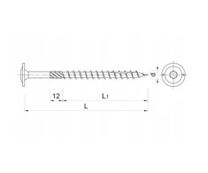 Koelner/Rawlplug Konstrukcinis medsraigtis 8x320 mm, poveržlės galvutė - 0,05 vnt.