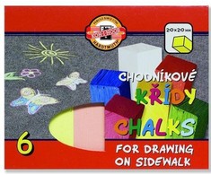 Šaligatvio kreida 6 spalvos - Koh-I-Noor