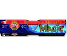 Koh-i-noor Magic spalvinimo kreidelės, 6 vnt.