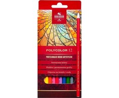 POLYCOLOR PIEŠTUKAS 12 SPALVŲ KOH-I-NOOR