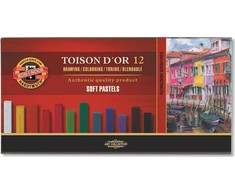 Koh-i-noor Toison D'or pastelinės kreidelės, 12 spalvų