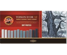 Koh I Noor Sausų pastelių rinkinys 12vnt pilkų atsp.8592G