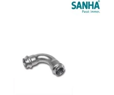 SANHA-NIROSAN-Plieninė alkūnė iš nerūdijančio plieno d90° d42SANHA