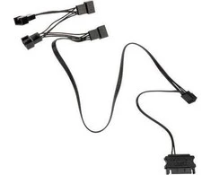 Kolink 1-4 PWM Fan Splitter Cable – 35 cm, braided, juodas