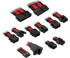 Kolink Core Pro Braided Cable Extension Kit 12V-2×6 Type 1 – Jet Juodas/Racing Raudona