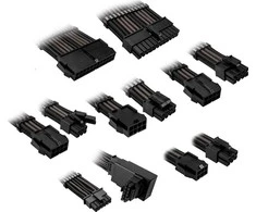 Kolink Core Pro Braided Cable Extension Kit 12V-2×6 Type 1 – Jet Juodas/Gunmetal Pilkas