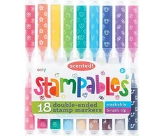 Kolorowe Baloniki Kvapnūs žymekliai su antspaudais Stampables 18 spalvų