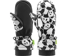 Qunature Panda Heat Transfer Ski Gloves Kids Size S – juodos ir baltos spalvos